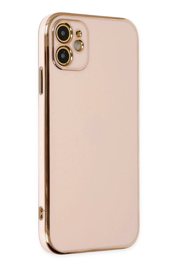 İphone 12 Kılıf Volet Si̇li̇kon - Pembe - Dropx7477-6415