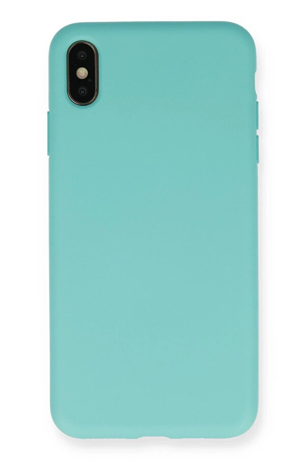 İphone Xs Max Kılıf Nano İçi̇ Kadi̇fe Si̇li̇kon - Turkuaz - Dropx1060-8698