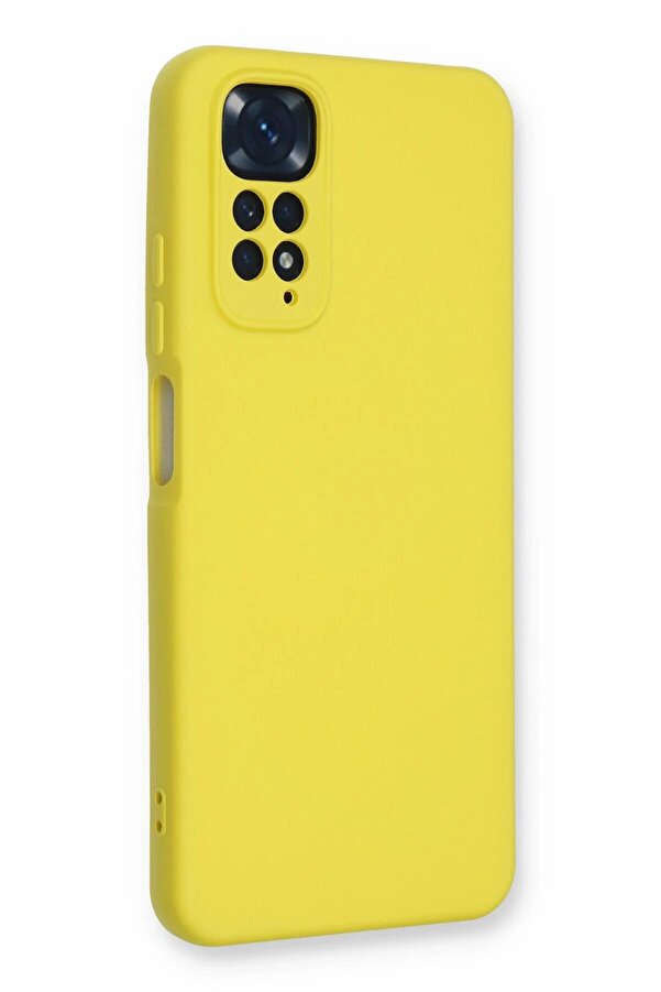 Xi̇aomi̇ Redmi̇ Note 11 Kılıf Nano İçi̇ Kadi̇fe Si̇li̇kon - Sarı - Dropx7964-3950