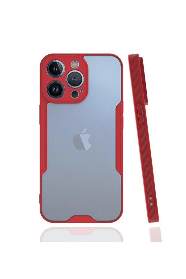 İphone 13 Pro Max Kılıf Plati̇n Si̇li̇kon - Kırmızı - Dropx4059-1426