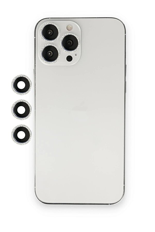 İphone 12 Pro Shi̇ne Kamera Lens - Gümüş - Dropx3952-9976