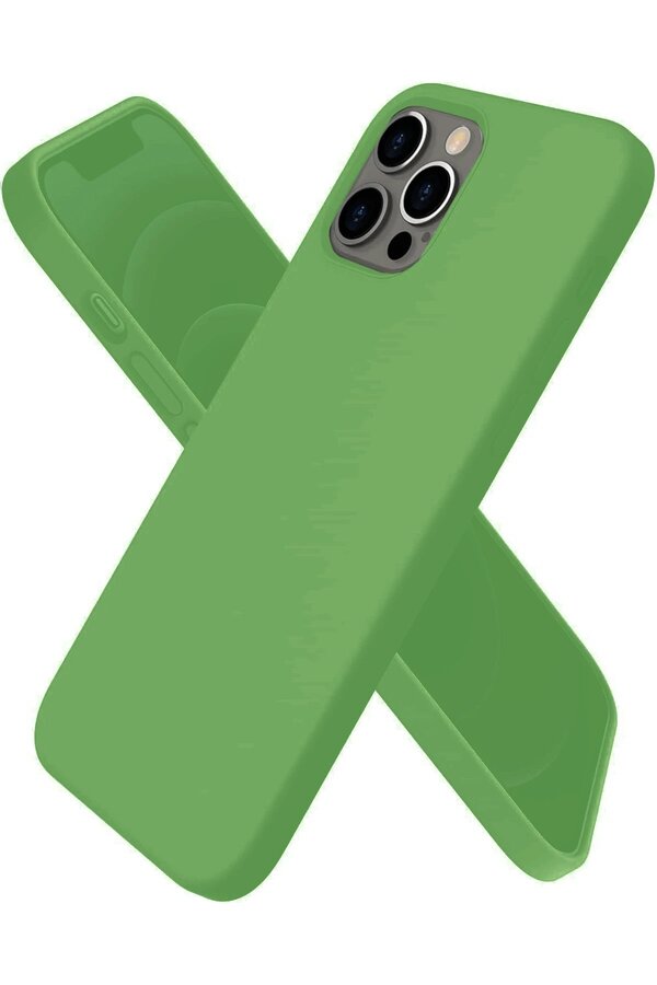 İphone 12 Pro Max Kılıf Fi̇rst Si̇li̇kon - Yeşi̇l - Dropx8303-6809