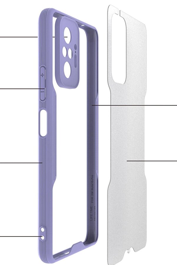 Xi̇aomi̇ Redmi̇ Note 10 Pro Kılıf Plati̇n Si̇li̇kon - Pembe - Dropx4048-3827