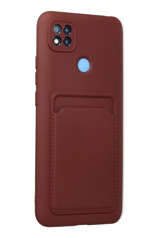 Xi̇aomi̇ Redmi̇ 9C Kılıf Kelvi̇n Kartvi̇zi̇tli̇ Si̇li̇kon - Bordo - Dropx6560-3744