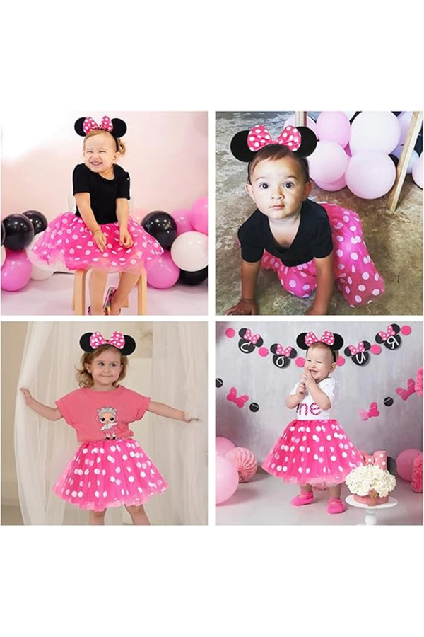 Buti̇k Bfs Pembe Fi̇yonklu Mi̇nni̇e Mouse Tacı Mi̇ni̇ Kulak