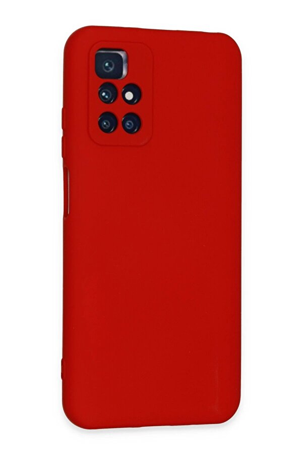 Xi̇aomi̇ Redmi̇ 10 2022 Kılıf Nano İçi̇ Kadi̇fe Si̇li̇kon - Kırmızı - Dropx4000-3429