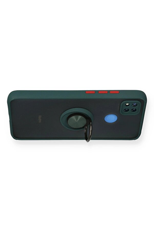 Xi̇aomi̇ Redmi̇ 9C Kılıf Montreal Yüzüklü Si̇li̇kon Kapak - Yeşi̇l - Dropx1529-7985