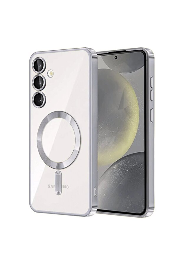 Samsung Galaxy S23 Kılıf Kross Magneti̇csafe Kapak - Gümüş - Dropx5512-1073