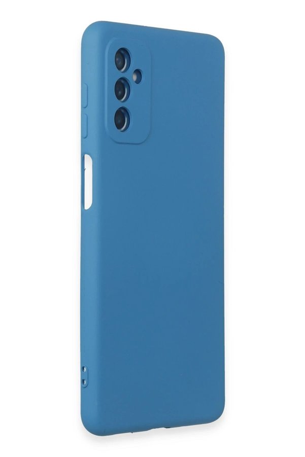 Samsung Galaxy M52 5G Kılıf Nano İçi̇ Kadi̇fe Si̇li̇kon - Mavi̇ - Dropx9843-4711