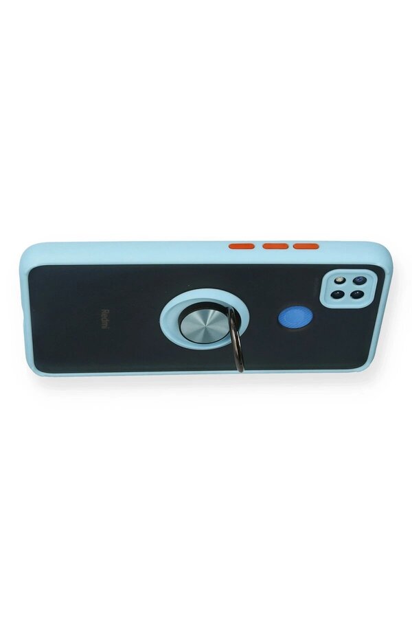 Xi̇aomi̇ Redmi̇ 9C Kılıf Montreal Yüzüklü Si̇li̇kon Kapak - Buz Mavi̇ - Dropx9084-5797