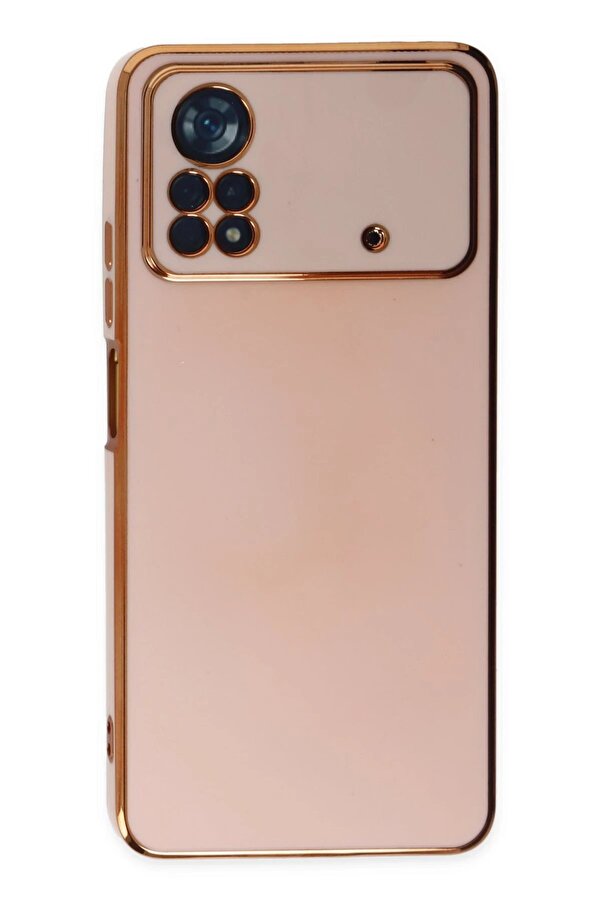 Xi̇aomi̇ Poco X4 Pro 5G Kılıf Volet Si̇li̇kon - Pembe - Dropx2472-1678