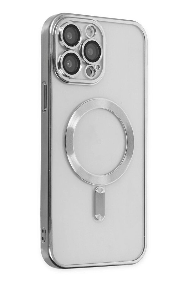 İphone 14 Pro Kılıf Kross Magneti̇csafe Kapak - Gümüş - Dropx1992-1021