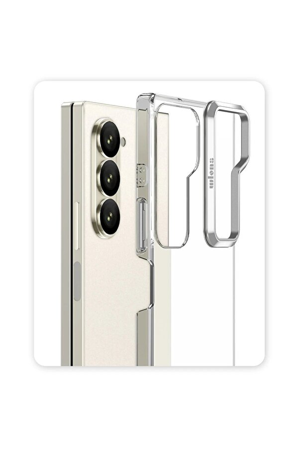 Samsung Galaxy Z Fold 6 Crystal Magsafe Kapak - Şeffaf - Dropx2634-1095