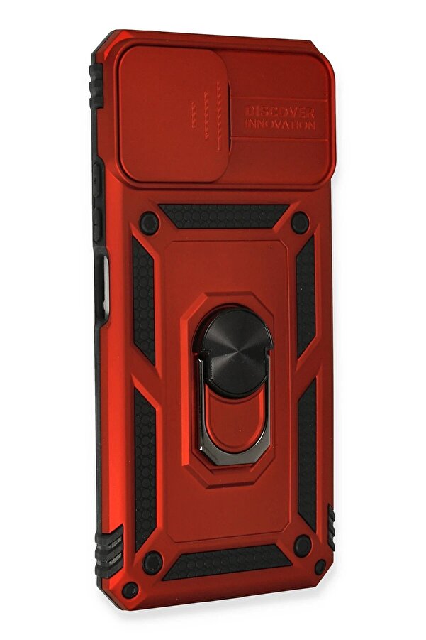 Xi̇aomi̇ Mi̇ 11 Li̇te Kılıf Pars Lens Yüzüklü Si̇li̇kon - Kırmızı - Dropx5884-6618