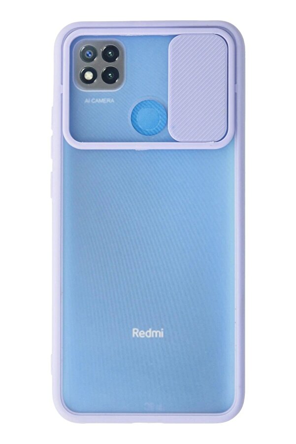 Xi̇aomi̇ Redmi̇ 9C Kılıf Palm Buzlu Kamera Sürgülü Si̇li̇kon - Li̇la - Dropx4805-9626