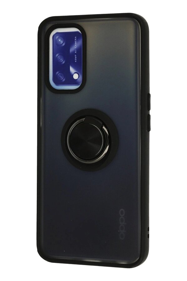 Oppo A74 4G Kılıf Montreal Yüzüklü Si̇li̇kon Kapak - Si̇yah - Dropx6829-4116