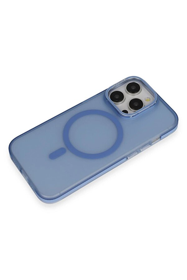 İphone 14 Pro Max Frost Standlı Magsafe Kapak - Si̇erra Blue - Dropx3539-8610