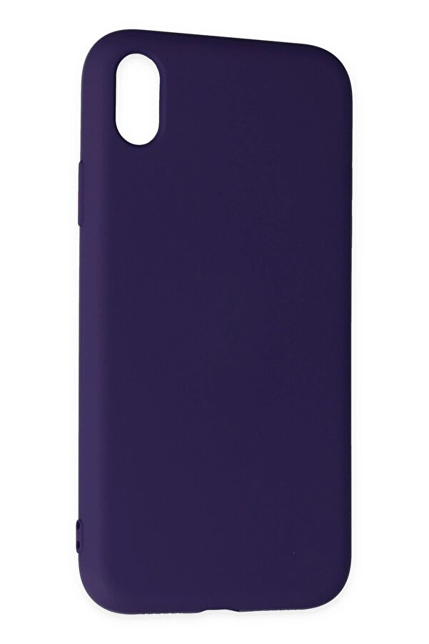 İphone Xr Kılıf Nano İçi̇ Kadi̇fe Si̇li̇kon - Mor - Dropx3319-9456