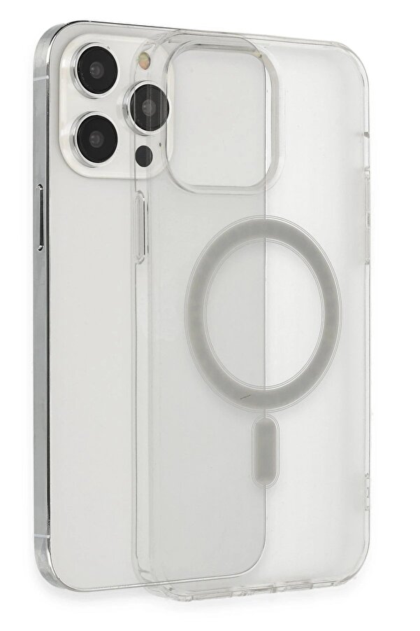 İphone 13 Pro Max Kılıf Matte Şeffaf Magneti̇csafe - Şeffaf - Dropx1560-3630