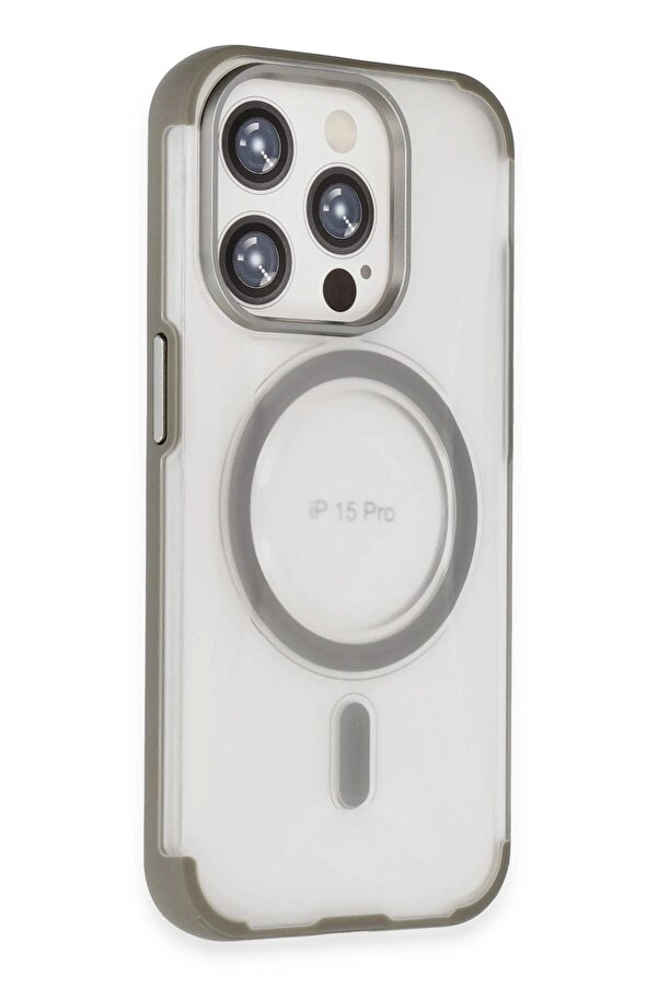 İphone 15 Pro Hi̇lton Magsafe Kapak - Ti̇tan Gri̇ - Dropx5307-4592
