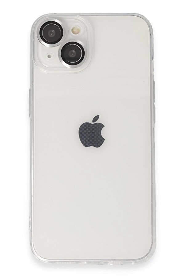 İphone 14 Kılıf Luko Lens Si̇li̇kon - Gümüş - Dropx3909-7211