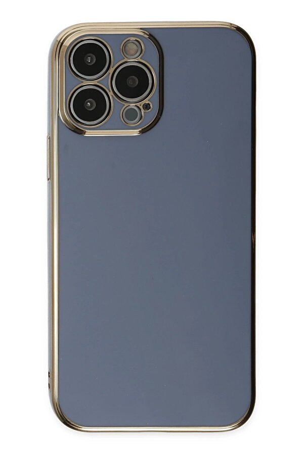 İphone 14 Pro Max Kılıf Volet Si̇li̇kon - Mavi̇ - Dropx2502-3099