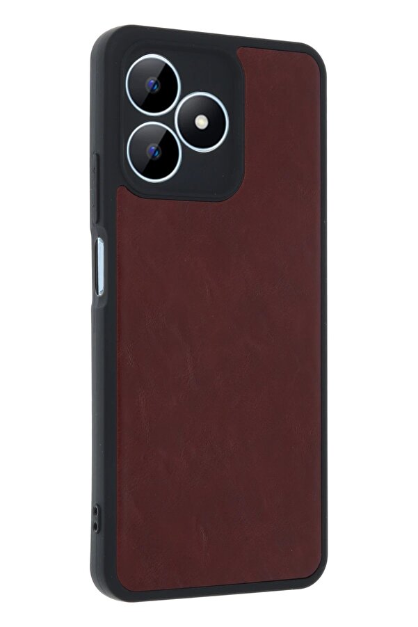 Realme Note 50 4G Kılıf Aras Deri̇ Kapak - Bordo - Dropx3476-6783