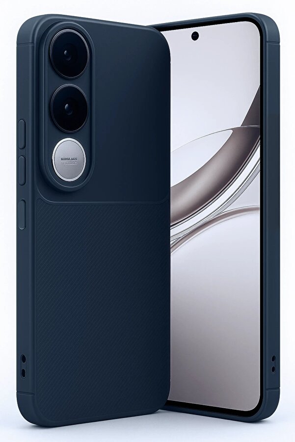 Vi̇vo V50 Li̇te 4G Auto Focus Karbon Kapak - Laci̇vert - Dropx4020-4166