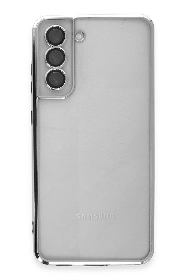 Samsung Galaxy S21 Fe Kılıf Lensli̇ Si̇li̇kon - Gümüş - Dropx1123-5774