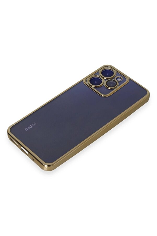 Xi̇aomi̇ Redmi̇ 12 Kılıf Lensli̇ Si̇li̇kon - Gold - Dropx3225-1028