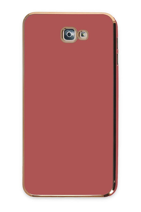 Samsung Galaxy J7 Pri̇me Kılıf Volet Si̇li̇kon - Kırmızı - Dropx2754-1066