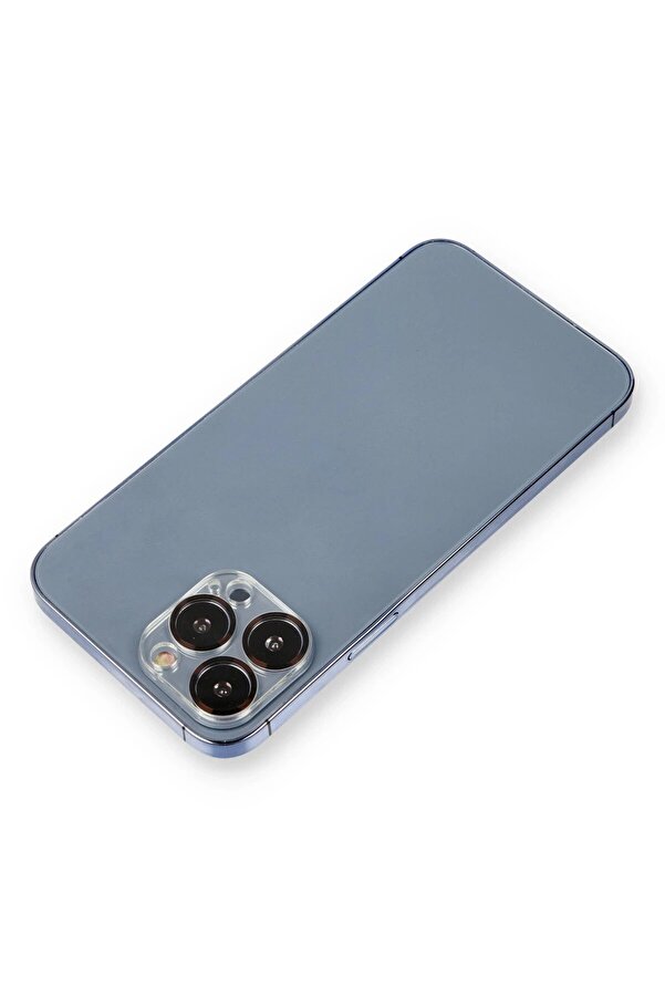 İphone 12 Pro Max Metal Kamera Lens Koruma Cam - Si̇yah - Dropx7508-3847