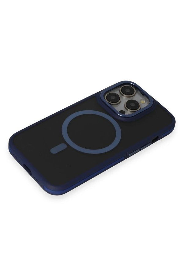 İphone 14 Pro Max Kılıf Rocky Magsafe Kapak - Laci̇vert - Dropx4119-4494