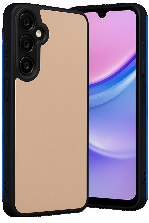 Samsung Galaxy M15 Kılıf Aras Deri̇ Kapak - Pudra - Dropx1452-3789