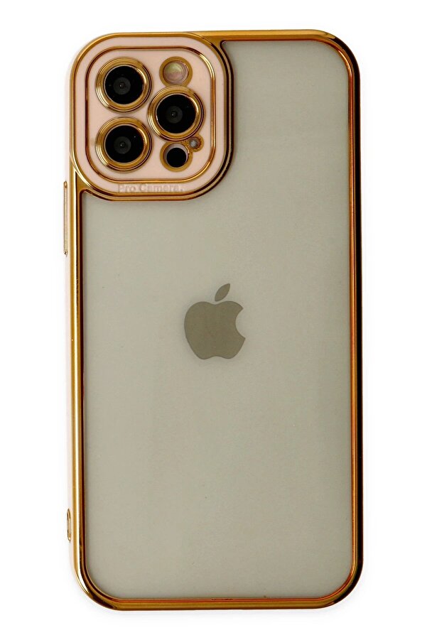 İphone 12 Pro Kılıf Li̇va Lens Si̇li̇kon - Rose - Dropx3804-3432