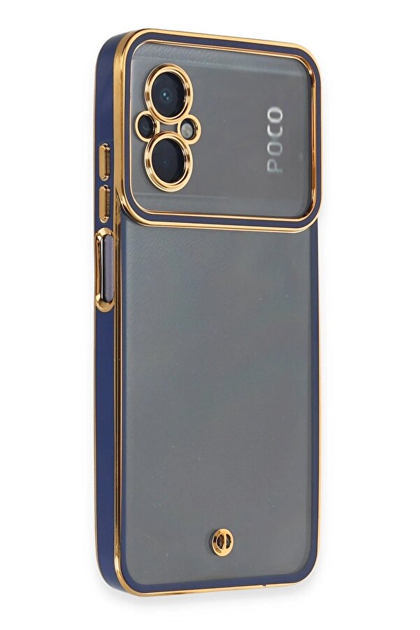 Xi̇aomi̇ Poco M5 Kılıf Li̇va Lens Si̇li̇kon - Mavi̇ - Dropx4863-9709