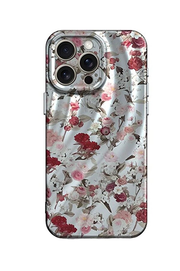 İphone 14 Pro Max Kılıf Crew Desenli̇ Kapak - Çi̇çek - Dropx2742-9929