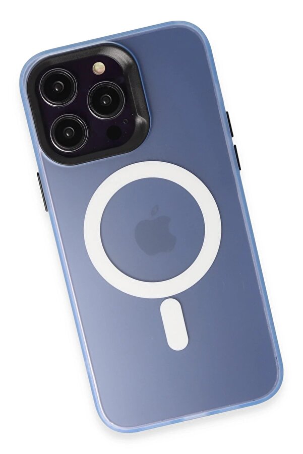 İphone 15 Pro Max Kılıf Mateks Magsafe Kapak - Si̇erra Blue - Dropx3440-6712