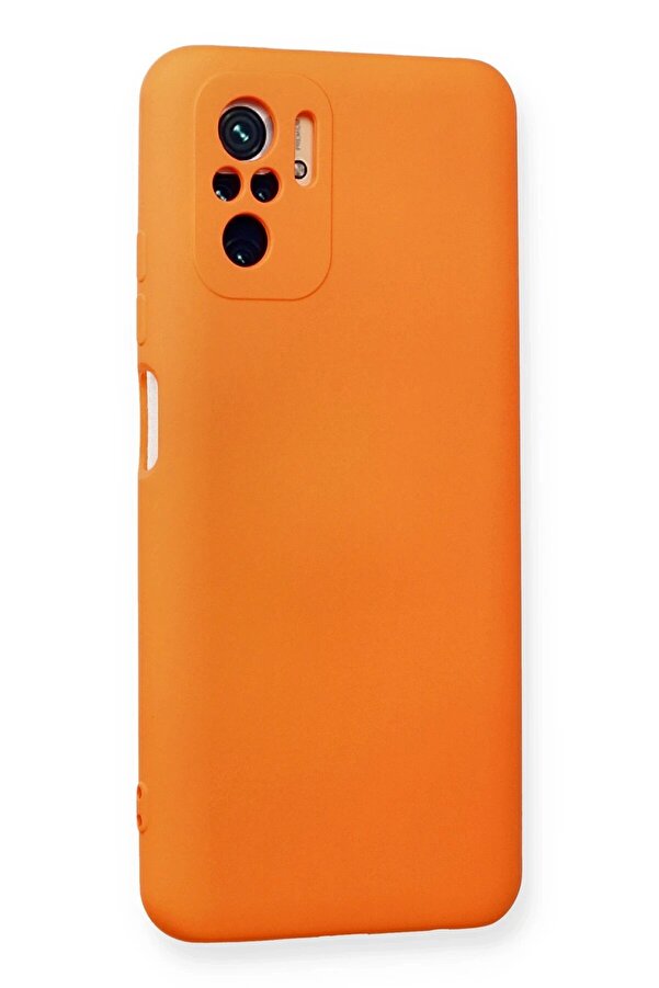 Xi̇aomi̇ Redmi̇ Note 10 Kılıf Nano İçi̇ Kadi̇fe Si̇li̇kon - Turuncu - Dropx7288-6708