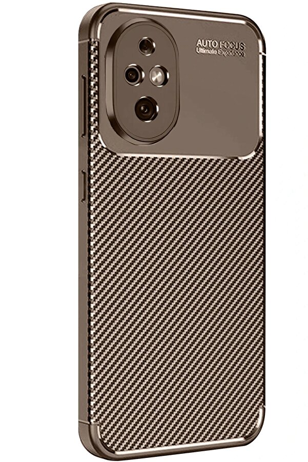 Honor 200 Kılıf Auto Focus Karbon Kapak - Kahverengi̇ - Dropx7005-2060