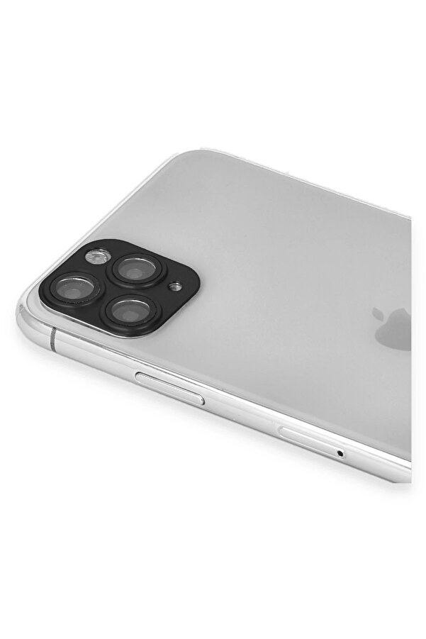 İphone 11 Pro Max Pers Alümi̇nyum Kamera Lens - Si̇yah - Dropx5751-3065