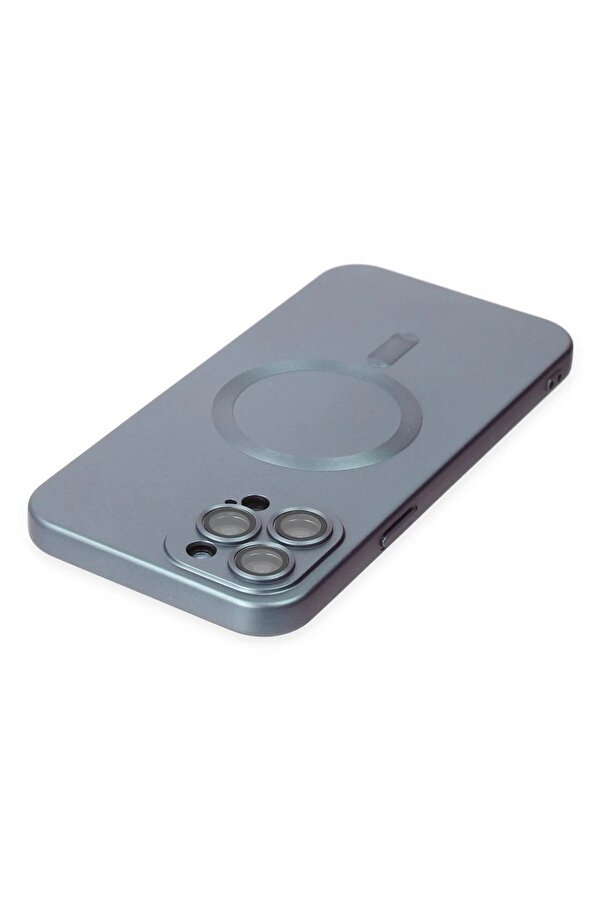 İphone 12 Pro Max Kılıf Moshi̇ Lens Magneti̇csafe Si̇li̇kon - Si̇erra Blue - Dropx8216-9987