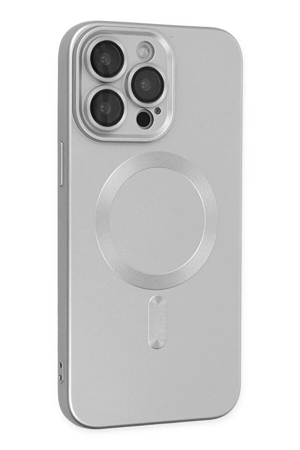 İphone 13 Pro Max Kılıf Moshi̇ Lens Magneti̇csafe Si̇li̇kon - Gümüş - Dropx8847-1472