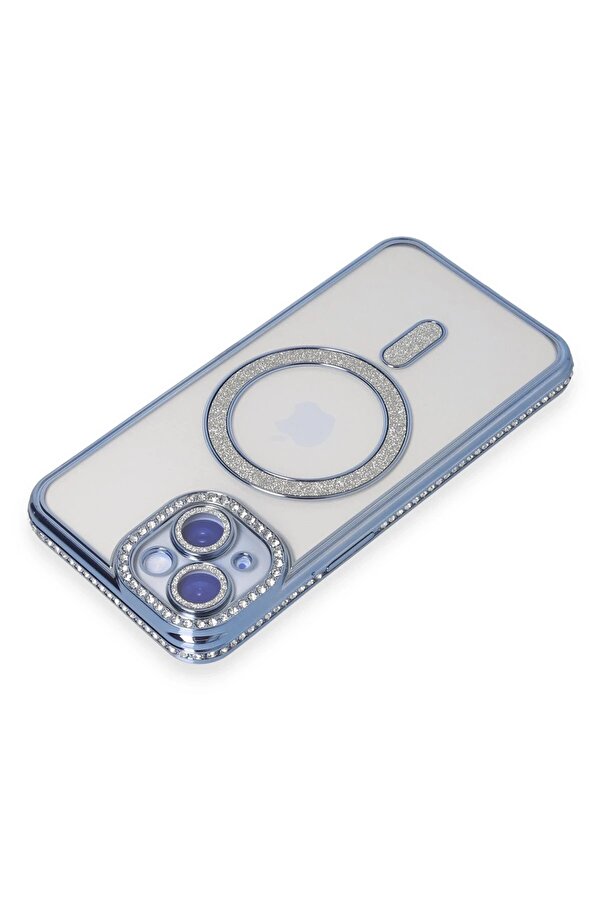 İphone 15 Kılıf Joke Si̇mli̇ Magneti̇csafe Kılıf - Mavi̇ - Dropx4485-2302