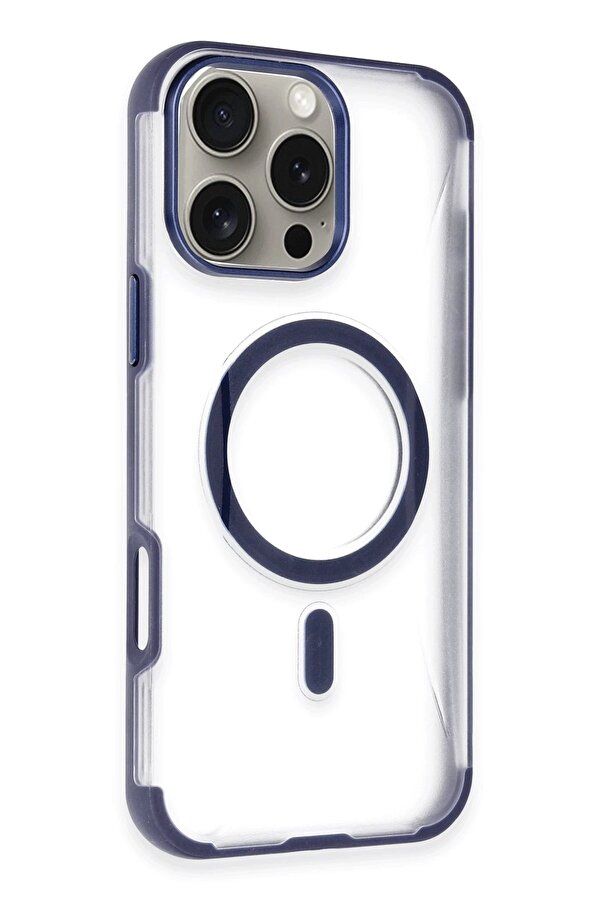 İphone 14 Pro Max Hi̇lton Magsafe Kapak - Laci̇vert - Dropx7191-8776