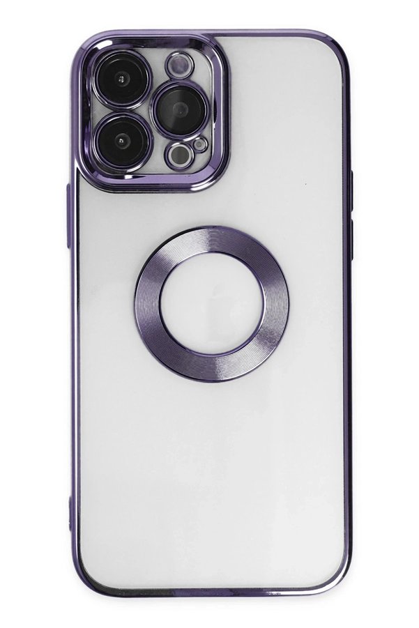CepteToptan iPhone 14 Pro Max Kılıf Slot Silikon - Mor - DROPX9832-3608