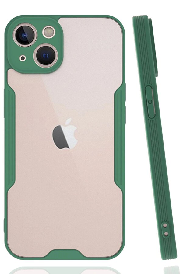 İphone 14 Plus Kılıf Plati̇n Si̇li̇kon - Yeşi̇l - Dropx9752-9459