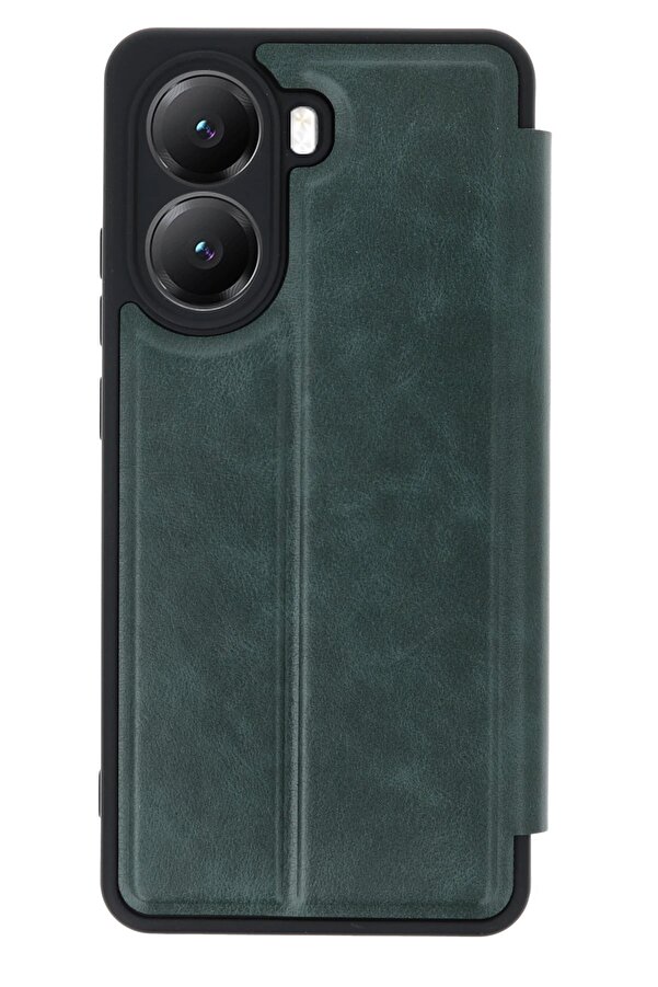 Xi̇aomi̇ Poco X7 Pro Kılıf Fli̇p Cover - Koyu Yeşi̇l - Dropx9103-2759