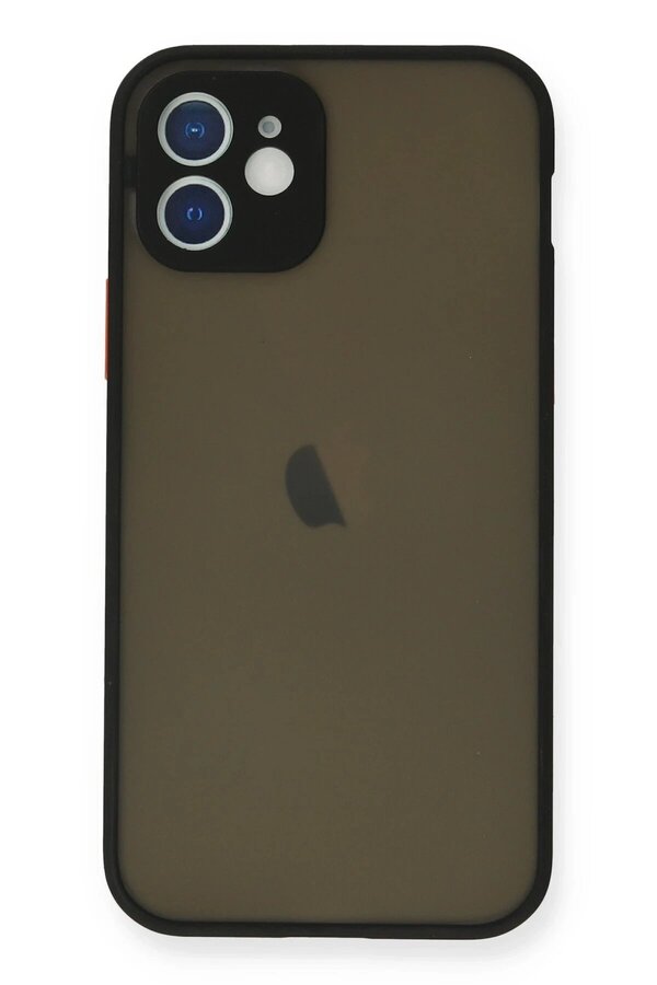 CepteToptan iPhone 12 Mini Kılıf Montreal Silikon Kapak - Siyah - DROPX6379-8004