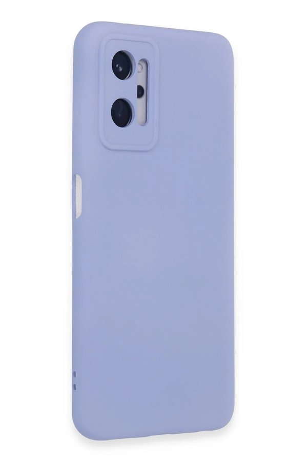 Realme 9İ 4G Kılıf Nano İçi̇ Kadi̇fe Si̇li̇kon - Li̇la - Dropx8837-2812